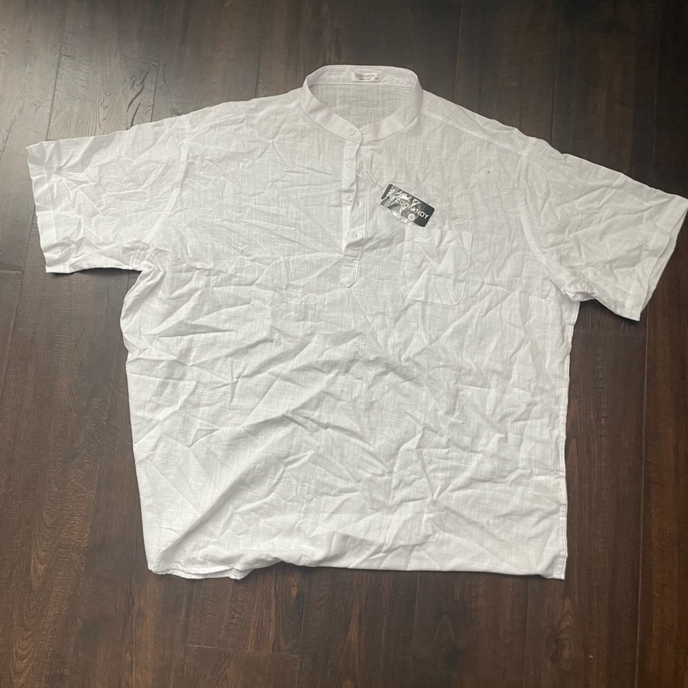 COOFANDY white button-up shirt #C42